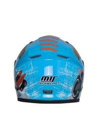 Resim Motosiklet Ve Bisiklet Mini Çocuk Kaskı Full Face Ce Sertifikalı Child Motor Kask Blue Mavi 