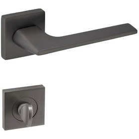 Resim Meysan İrem Lüx Kare Rozetli Kapı Kolu Antrasit Wc 