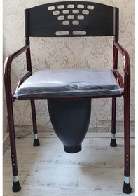 Resim Medikaltec Siyah Deri Döşemeli Klozet Yükseltici Katlanabilir Tuvalet Hunili 