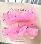 Resim Pink Ruffle Hair Clips Set 