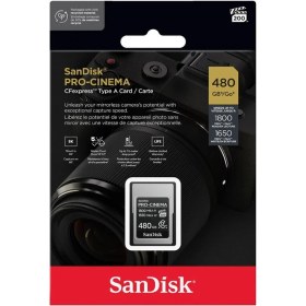 Resim Sandisk Pro-Cinema 480 GB 1800MB/S Cfexpress Type-A Hafıza Kartı 