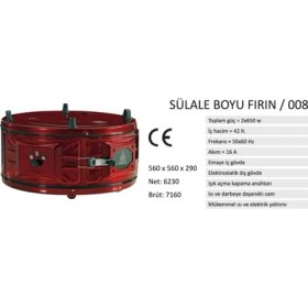 Resim Uğur 008 Sülale Boyu Yuvarlak Tek Tepsili Emaye Davul Fırın 