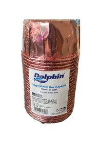 Resim Dolphin Muffin Kağıt Karton Altın Rose Gül Cupcake Kek Kalıbı Kapsülü Kabı - 25 Adetlik 1 Paket Çok Renkli 
