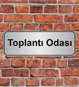 Resim 10X20 Cm Toplantı Odası Yazılı Metal Yönlendirme Levhası 