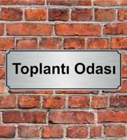 Resim 10X20 Cm Toplantı Odası Yazılı Metal Yönlendirme Levhası 