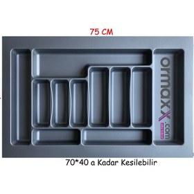 Resim ORMAXX Kaşıklık Gri Desenli 75*49 Cm {en:70 Derinlik:40 Kesilebilir} 