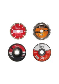 Resim Gfb 4 Lü 115 Lik Mermer Granit Ahşap Sunta Demir Kesme Disk Seti 