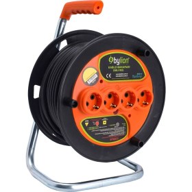 Resim Bylion Seyyar Uzatma Kablolu ve Grup Prizli Plastik Makara 3x2.5mm² 30 Metre 