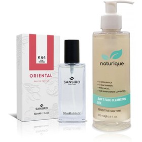 Resim Sansiro K-64 Kadın Parfüm 50ml Edp + Naturique Soft Face Cleansing Gel 200ml 