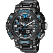 Resim Hanyang Siyah Mavi Smael Spor Saat Erkekler Dijital Kuvars Çift Ekran Saatler Gençlik Askeri Erkek Su Geçirmez Kronometre Çalar Saat Erkek Serin Saat (Yurt Dışından) 