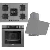 Resim Ferre Steamart Ss Serisi Gri Set (ss038 Xe64cpr D079 ) -75'lik Seri Kare Emaye Izgara 