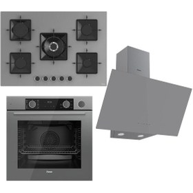 Resim Ferre Steamart Ss Serisi Gri Set (ss038 Xe64cpr D079 ) -75'lik Seri Kare Emaye Izgara 