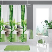 Resim Zethome Banyo Perdesi 1x240x200 Tek Kanat Duş Perdesi Halka Hediyeli Duşakabin Perdesi 10056 