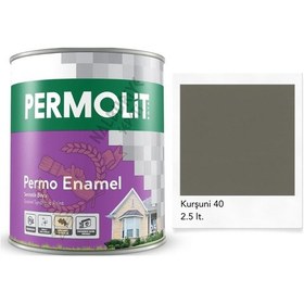 Resim Permolit Enamel Sentetik Yağlı Boya Kurşuni Gri 2.5 Lt. 2.5 L 