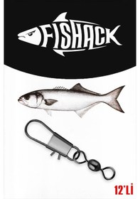 Resim Fishack Paslanmaz Klipsli Fırdöndü Füme No: 9 12'li 
