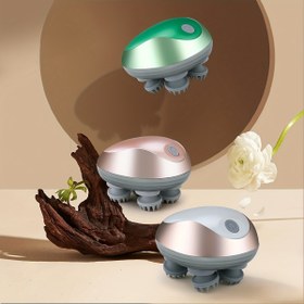 Resim İnsanlar ve evcil hayvanlar için tasarlanmış, taşınabilir ve su geçirmez USB manyetik şarj başlığı masaj aleti, dört masaj başlığı ile insan parmaklarının doğrudan saç derisine dokunduğu bir şekilde çalışır. Sadece insanlar değil, kedi ve köpekler de bu masaj aletinden keyif alır. 