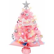 Resim Işıklı Küçük Yılbaşı Ağacı, 60cm, Masa Dekorasyonu İçin Mini Yapay Yılbaşı Ağacı, Yılbaşında Ev, Mutfak Veya Yemek Odası İçin İdealdir. 