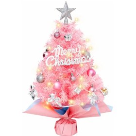 Resim Işıklı Küçük Yılbaşı Ağacı, 60cm, Masa Dekorasyonu İçin Mini Yapay Yılbaşı Ağacı, Yılbaşında Ev, Mutfak Veya Yemek Odası İçin İdealdir. 