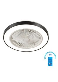 Resim Vanti Kcf297 15w Ledli Dekoratif Tavan Vantilatörü Siyah 