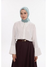 Resim Mirsoy Scarf İpeksi Jakar Şal V Desen Koyu Vizon 
