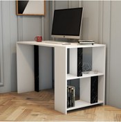 Resim Variant Mobilya Lima Çalışma Masası Ve Kitaplık Takımı - Beyaz / Sarı 