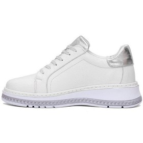 Resim Venüs 25150007y Kadın Hakiki Deri Bağcıklı Feta Topuk Sneaker Ayakkabı Beyaz 