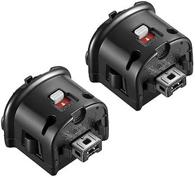 Resim Nintendo Wii Uzaktan Kumanda için 2 Motion Plus Ek ve 2 Silikon Kılıf, Wii Motion Plus Adaptör Sensörü Hızlandırıcı Değiştirme (Siyah) 