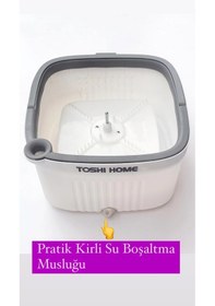 Resim Toshi Temiz Su Ve Kirli Su Ayıran Otomatik Temizlik Mop Seti 