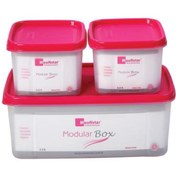 Resim Geseus Moon Star Modüler Hava Sızdırmaz Saklama Kabı-2,5lt+2x0,65lt-ms-08 