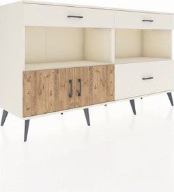 Resim Hyperion Konsol 2 Raflı 3 Çekmeceli 2 Kapaklı 176x44x99 Aytaşı-ça Aytaşı-çam/aytaşı 