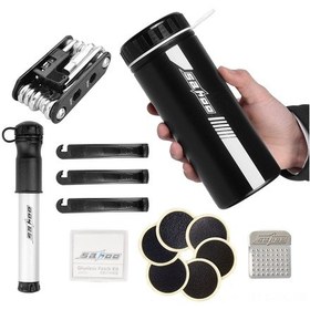 Resim Vkemall Bisiklet Tamir Seti: Su Geçirmez 750ml Araç Kutusu + Lastik Çekici + Tamir Yaması + Mini Hava Pompa + 14'lü Tamir Aleti Çok Renkli 