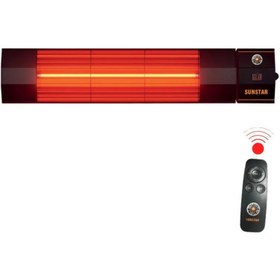 Resim Sunstar Dış Mekan Halojen Soba Infrared Isıtıcı Kumandalı 2000W 