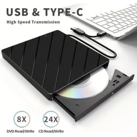 Resim Harici CD DVD Okuma Yazma USB 3.0 Hub Çok Amaçlı External Drive Tf Sd Kart Okuyucu 8in1 
