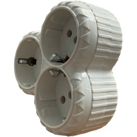 Resim Güçlü Plastik Desenli 3'LÜ GOLYAT PRİZ 