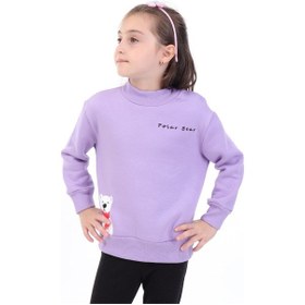 Resim Toontoy Kids Toontoy Kız Bebek Baskılı Sweatshirt Lila 