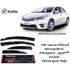 Resim SUNPLEX Toyota Corolla Cam Rüzgarlığı Mugen Tip 2013-2018 