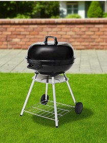 Resim Xl Boy Kömürlü Küre Mangal Kapaklı Mangal 56cm Tekerlekli Yuvarl 