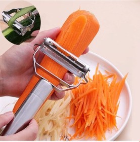 Resim Çok Amaçlı Jülyen Soyucu Meyve Sebze Soyacak Salatalık Kabak Havu 