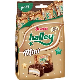 Resim Ülker Halley Mini Çikolata Kaplı Bisküvi 10x10,3 G 