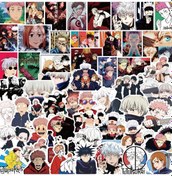 Resim 100 Adet Kaisen Menga Çıkartmalar Kendin Yap Telefon Dizüstü Bilgisayar Su Geçirmez Çıkartma Çok Renkli 