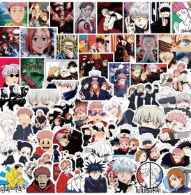 Resim 100 Adet Kaisen Menga Çıkartmalar Kendin Yap Telefon Dizüstü Bilgisayar Su Geçirmez Çıkartma Çok Renkli 