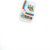 Resim YENİ HEDİYELİK DÜNYAM Renkli Başlıklı Çelik Eşarp Iğne 0,6x32 100 Adet 