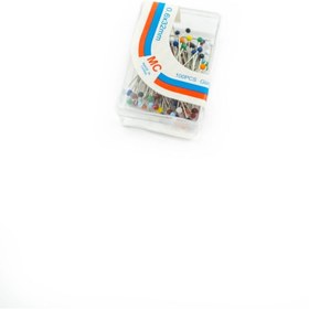 Resim YENİ HEDİYELİK DÜNYAM Renkli Başlıklı Çelik Eşarp Iğne 0,6x32 100 Adet 