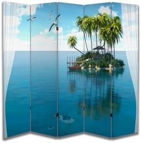 Resim Manzara Temalı Özel Tasarım Paravan Room Divider PRV1232, 180 x 180 