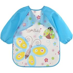 Resim Sones Bebek Önlükleri Su Geçirmez Uzun Kollu Önlük, Beden: Tek Beden Mavi Betterfly 