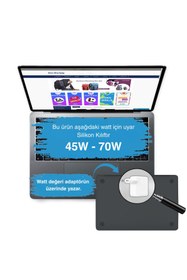 Resim Mcstorey Şarj Aleti MagSafe 1-2 Silikon Kılıfı 45W - 70W Macbook Air Pro Şarj Adaptörü Ile Uyumlu 