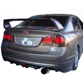 Resim Genel Markalar Honda Civic Fd6 (2006-2011) Mugen Rr Tek Çıkış Arka Tampon Eki - Difüzör (plastik) 