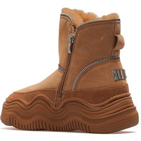 Resim Guja Kadın Nubuk Deri Kürklü Günlük Bot 25k 25k438 Z Camel Nubuk Camel Nubuk 