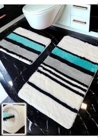 Resim Mora Mint Yeşili 2li Banyo Paspası 60x100 50x60 Cm Mint Yeşili 