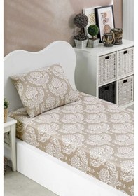 Resim Pes Lastikli Çarşaf Seti Tek Kişilik Post Kahve Kahve 